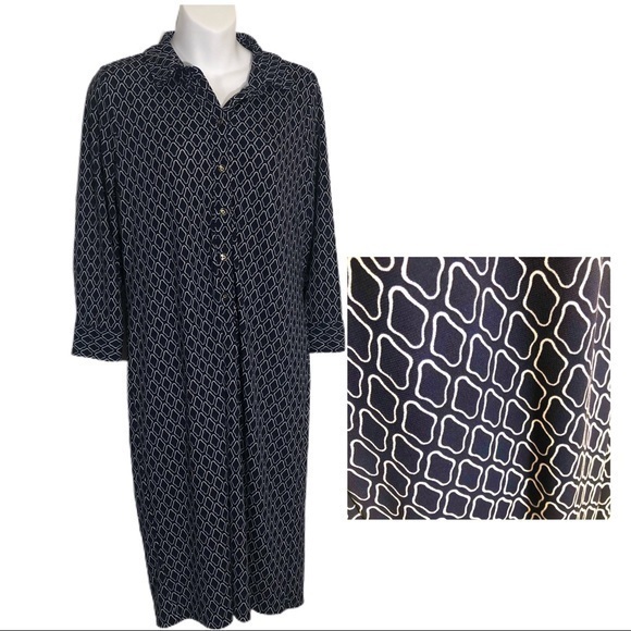 Talbots Navy Dress - Picture 1 of 7